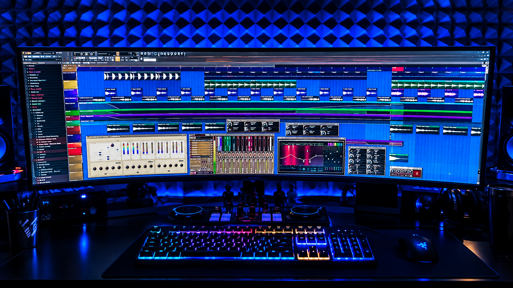 Re-Load's music production setup at 4AM